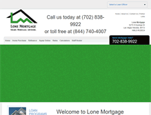 Tablet Screenshot of lonemortgage.com